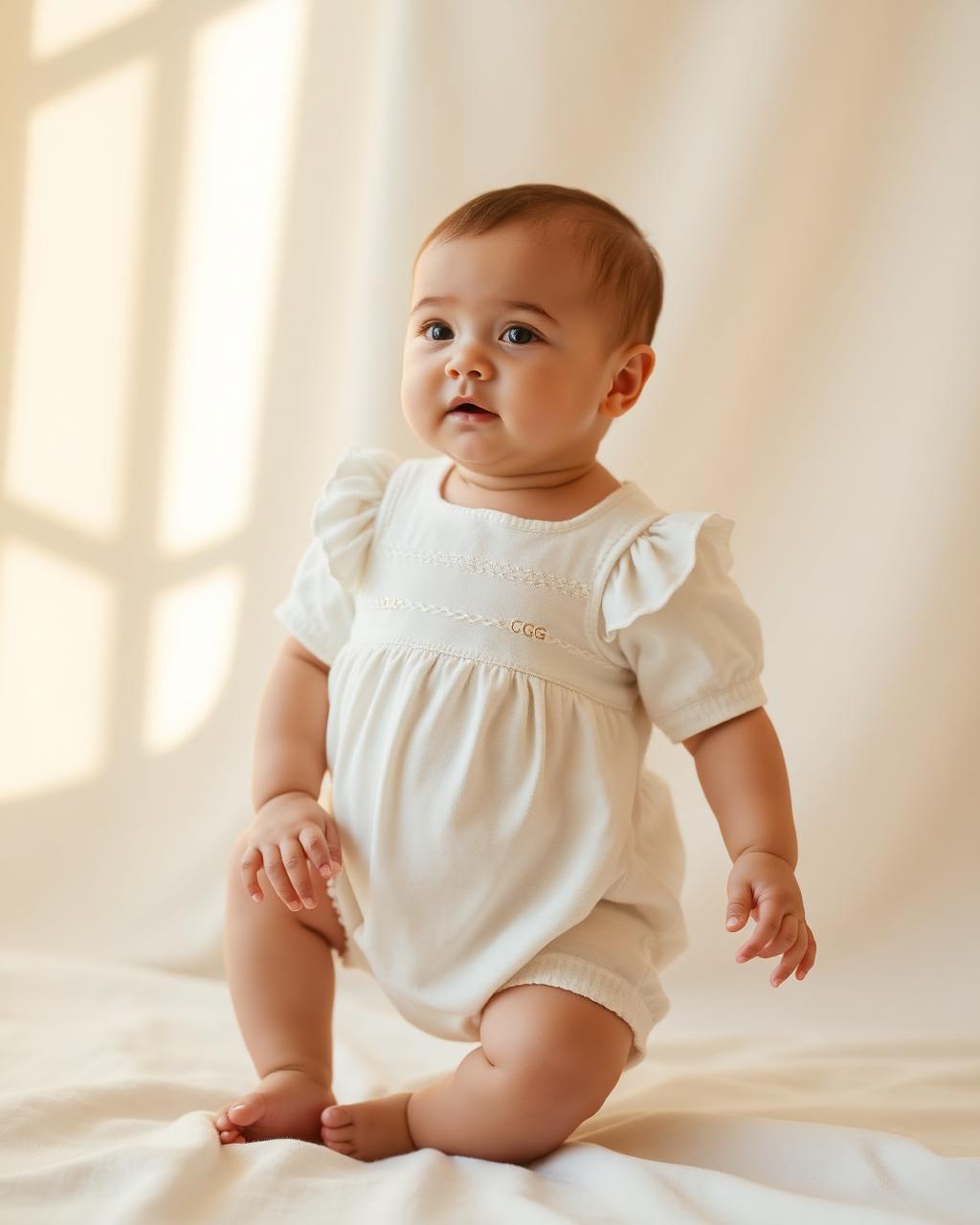 The Mayfair Romper — A short romper with a fine pointelle line.