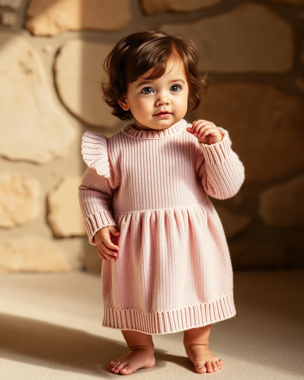 The Regent Knit Dress — A knitted dress with a gathered skirt.