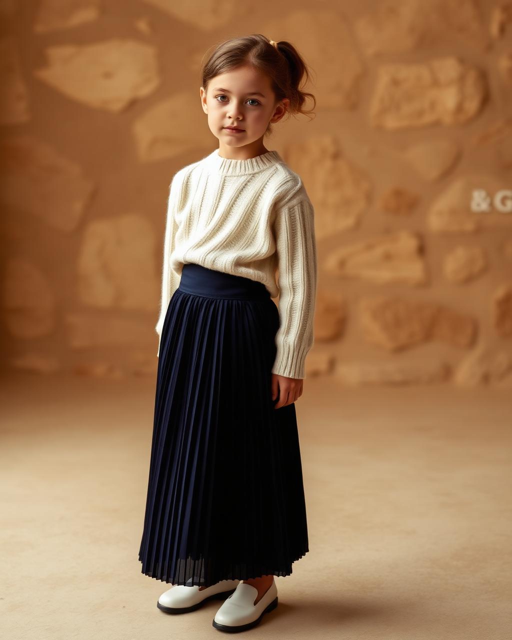 The Sloane Pleated Skirt — A pressed pleat skirt on a soft waistband.