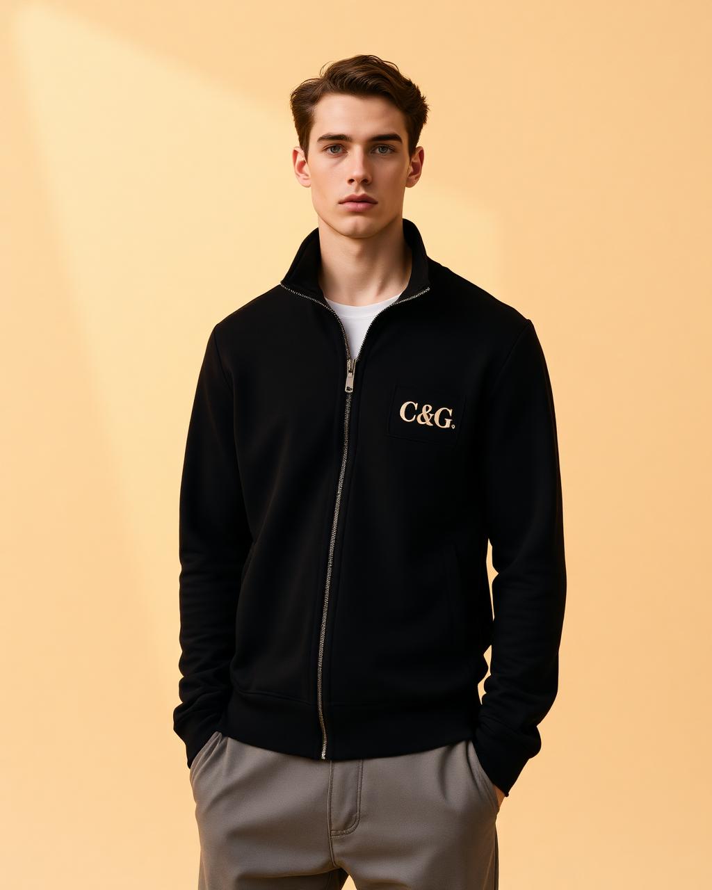 The London Zip Knit — A zip-through knit with a standing collar.