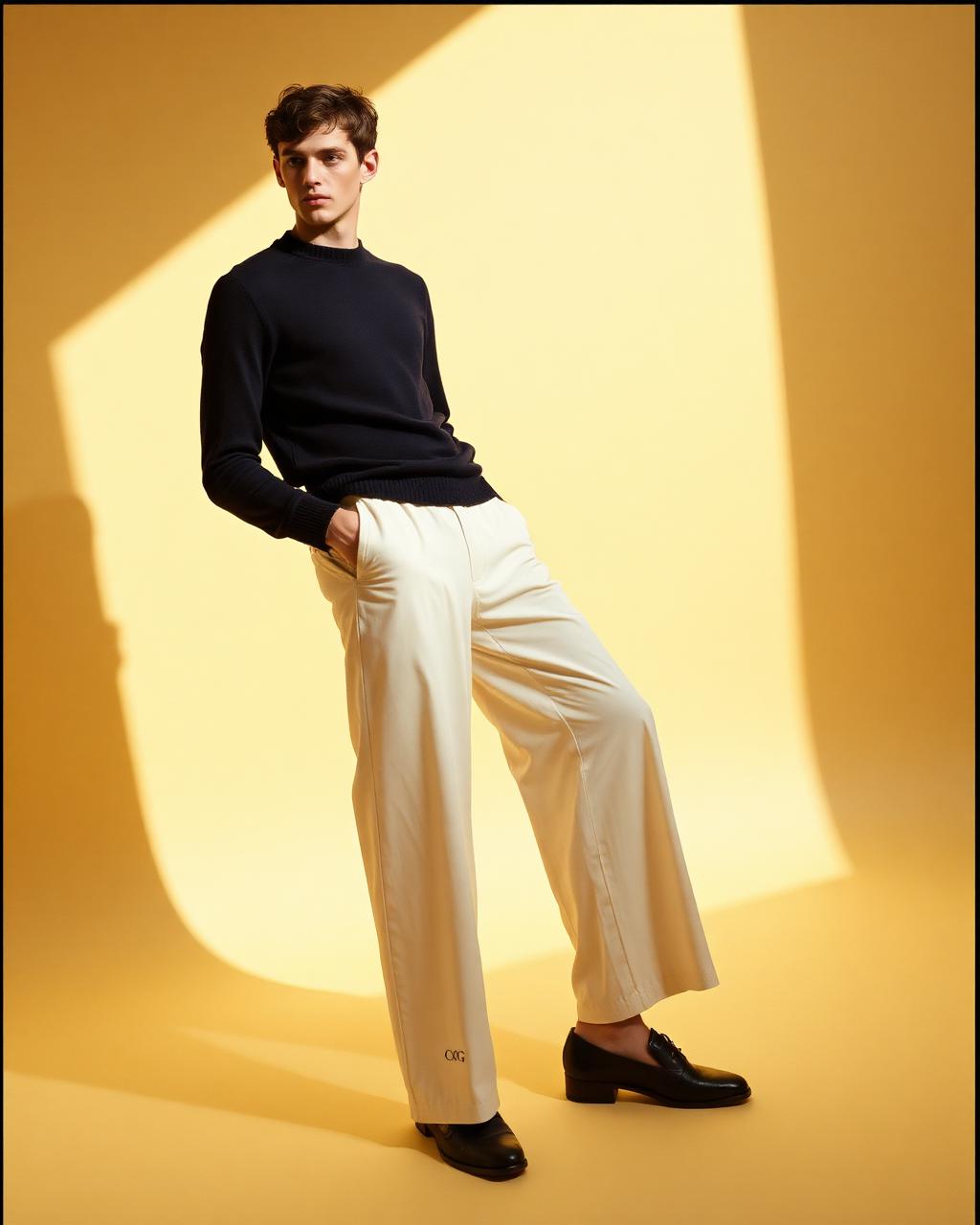 The Mayfair Relaxed Trouser — A wide, easy trouser with a soft waistband.